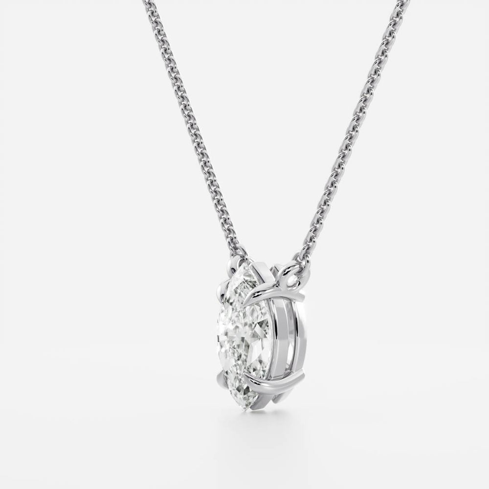 
                      
                        The Iris Necklace - Marquise Pendant
                      
                    