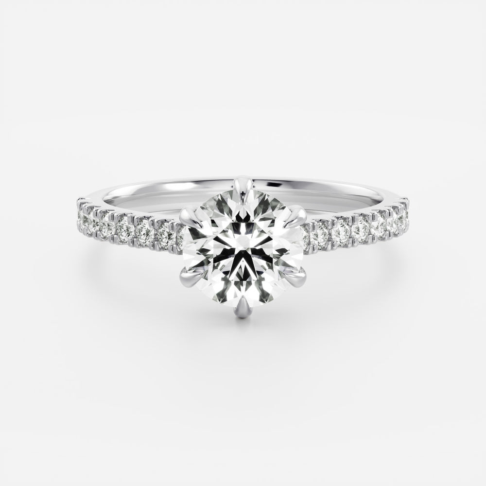 The Isla Ring - 1.5ct Round Moissanite Cathedral Solitaire