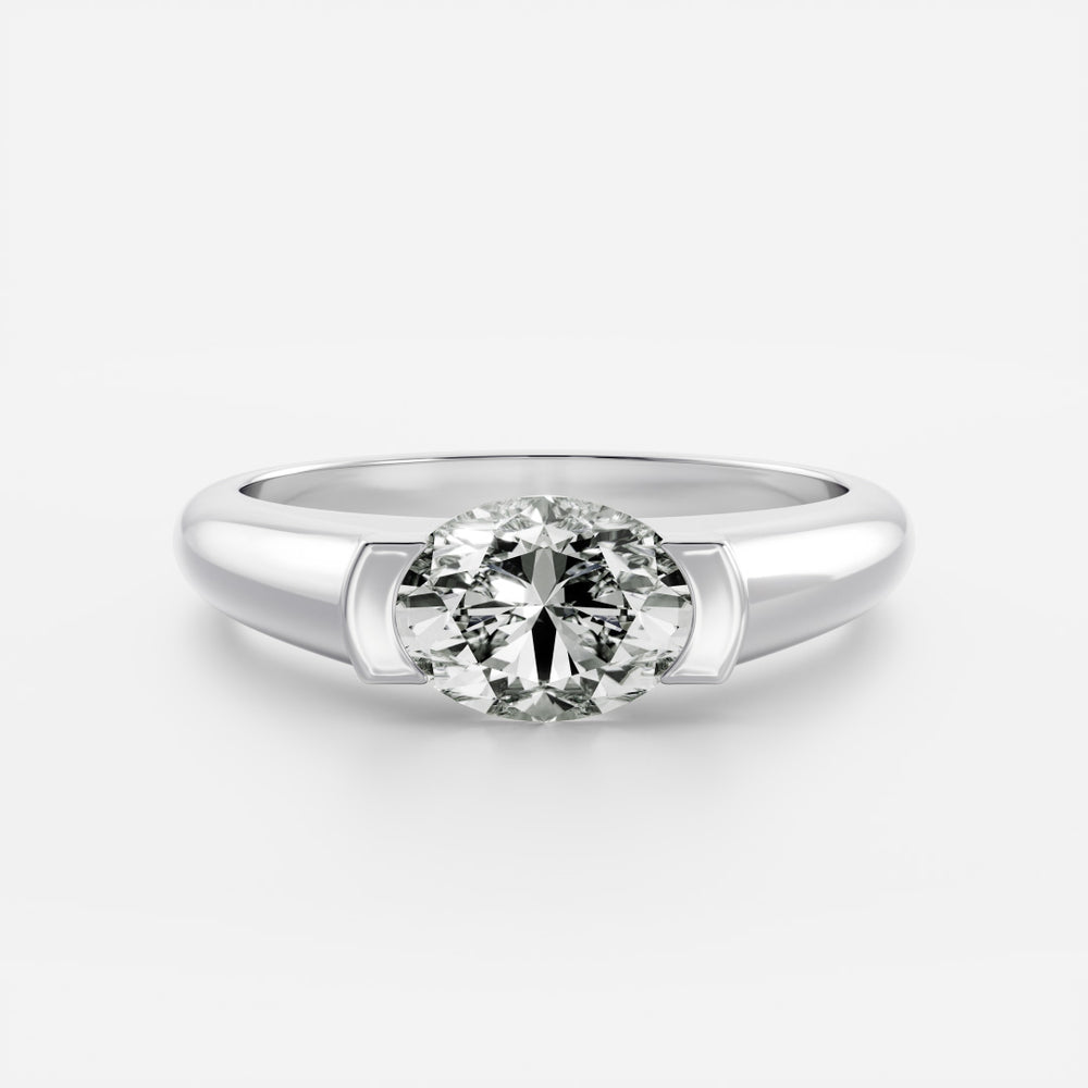 
                      
                        The Winslow Ring -  Oval Half Bezel Signet
                      
                    