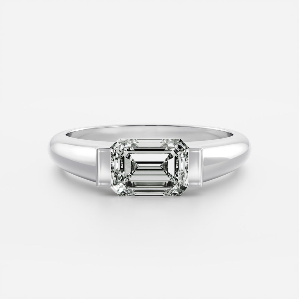 
                      
                        The Winslow Ring -  Emerald Half Bezel Signet
                      
                    