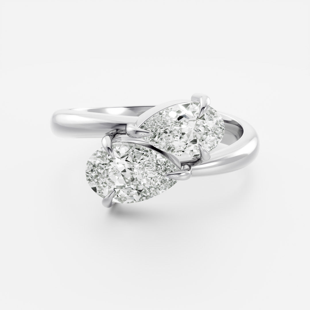 The Isabeau Ring - Twisted Pear Toi et Moi