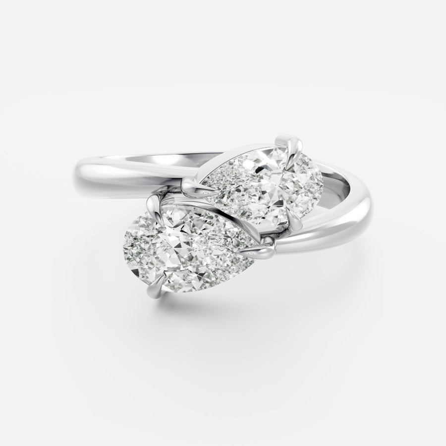 The Isabeau Ring - Twisted Pear Toi et Moi