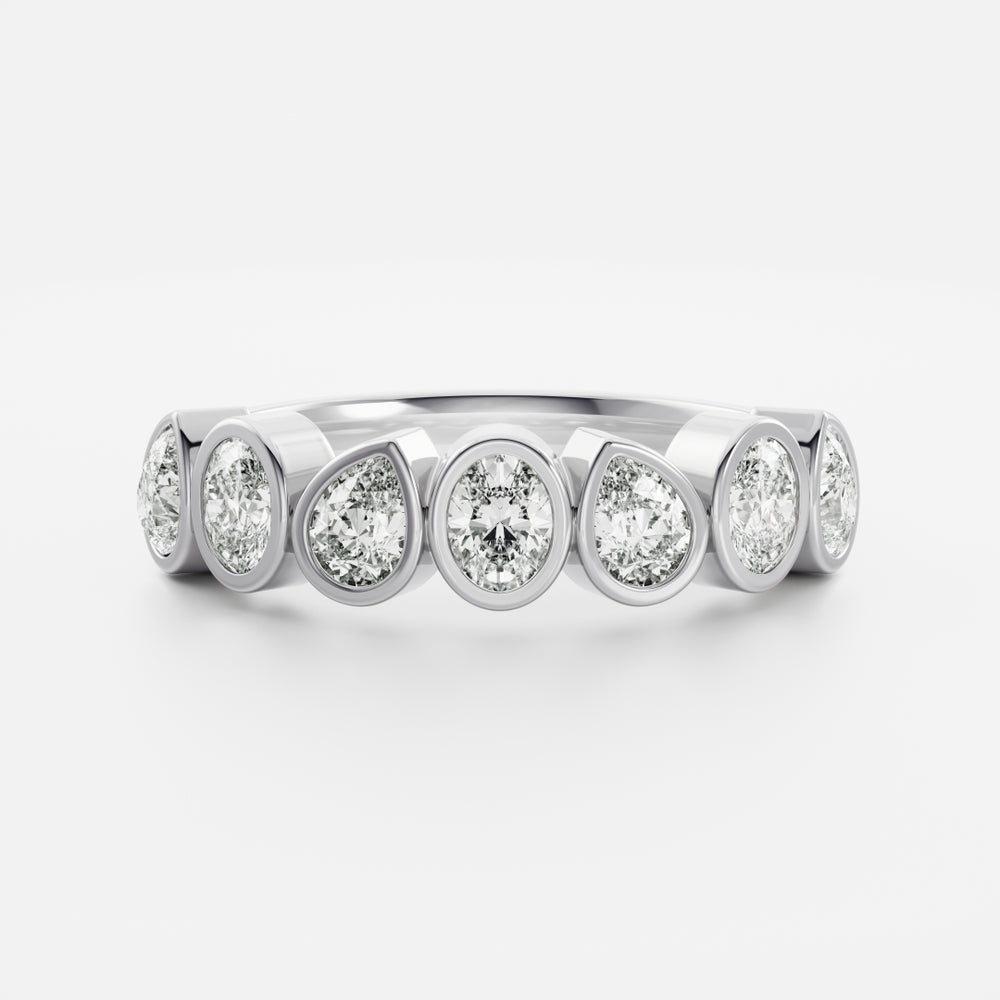 
                      
                        The Harper Ring - Pear and Oval Bezel Ceremonial Ring
                      
                    