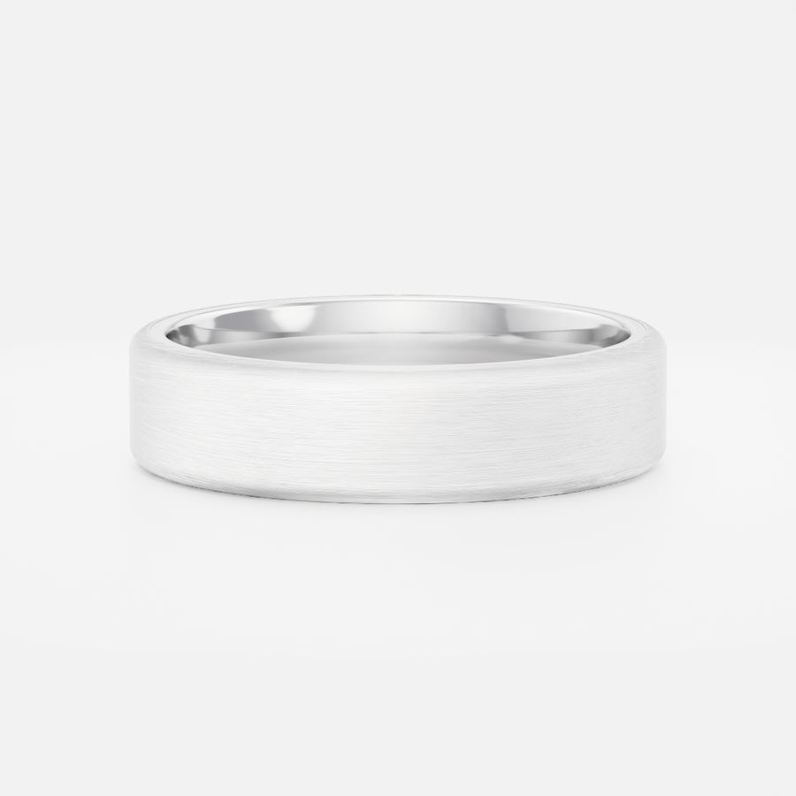 The Arlo Ring - Brushed Soft Chamfered Edge Men’s Wedding Band