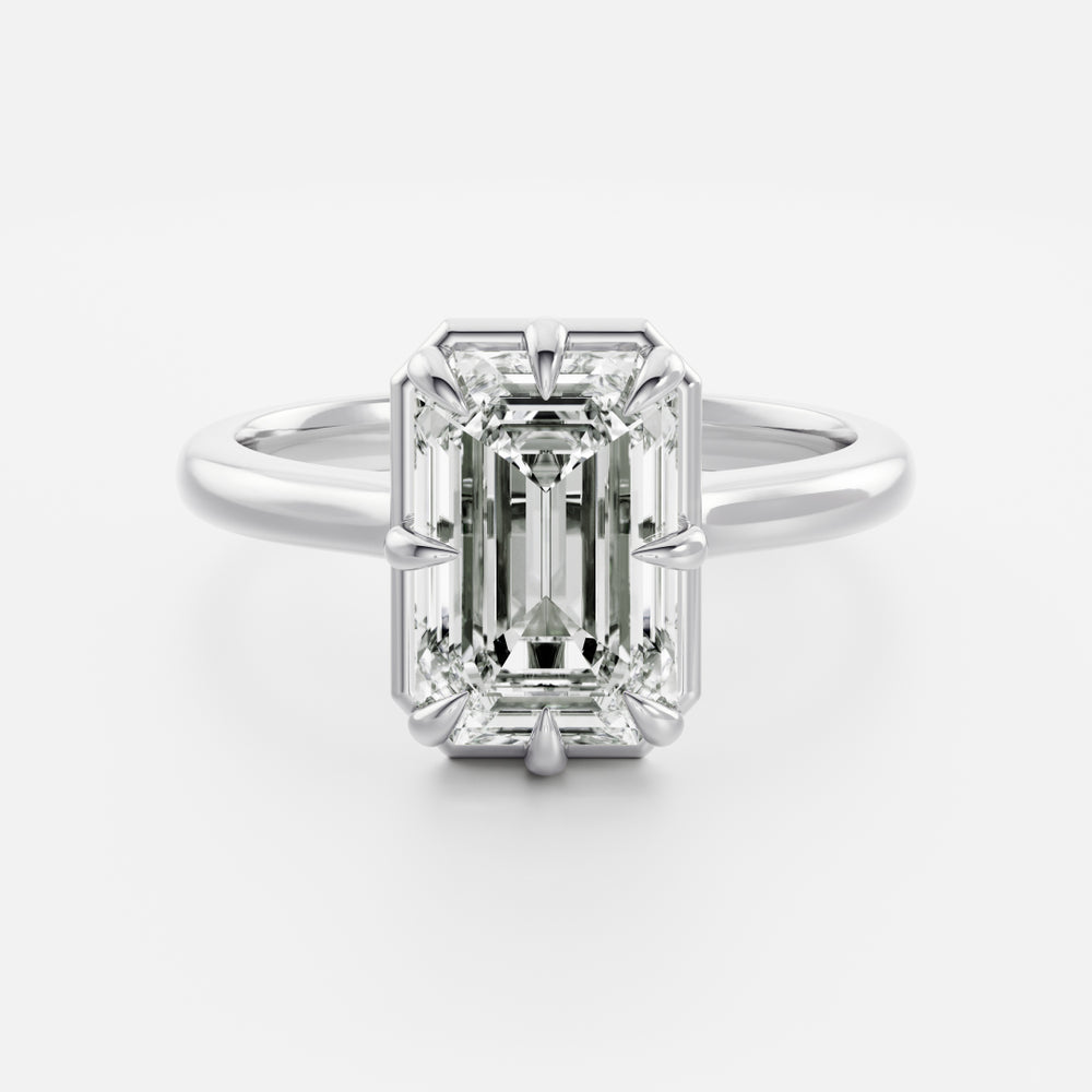 
                      
                        The Audrey Ring - Emerald Cathedral Georgian Solitaire
                      
                    