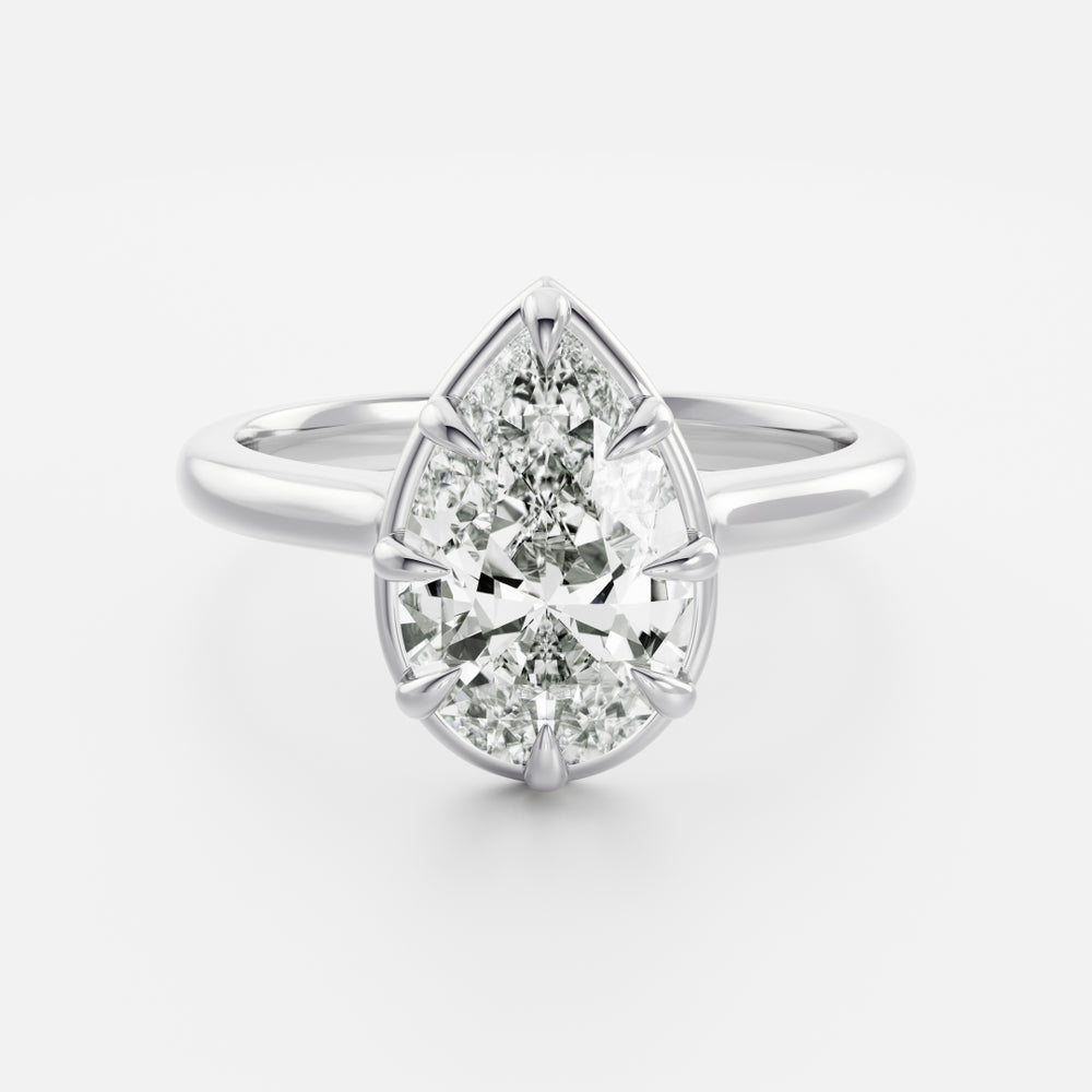 
                      
                        The Sophia Ring - Pear Cathedral Georgian Solitaire
                      
                    