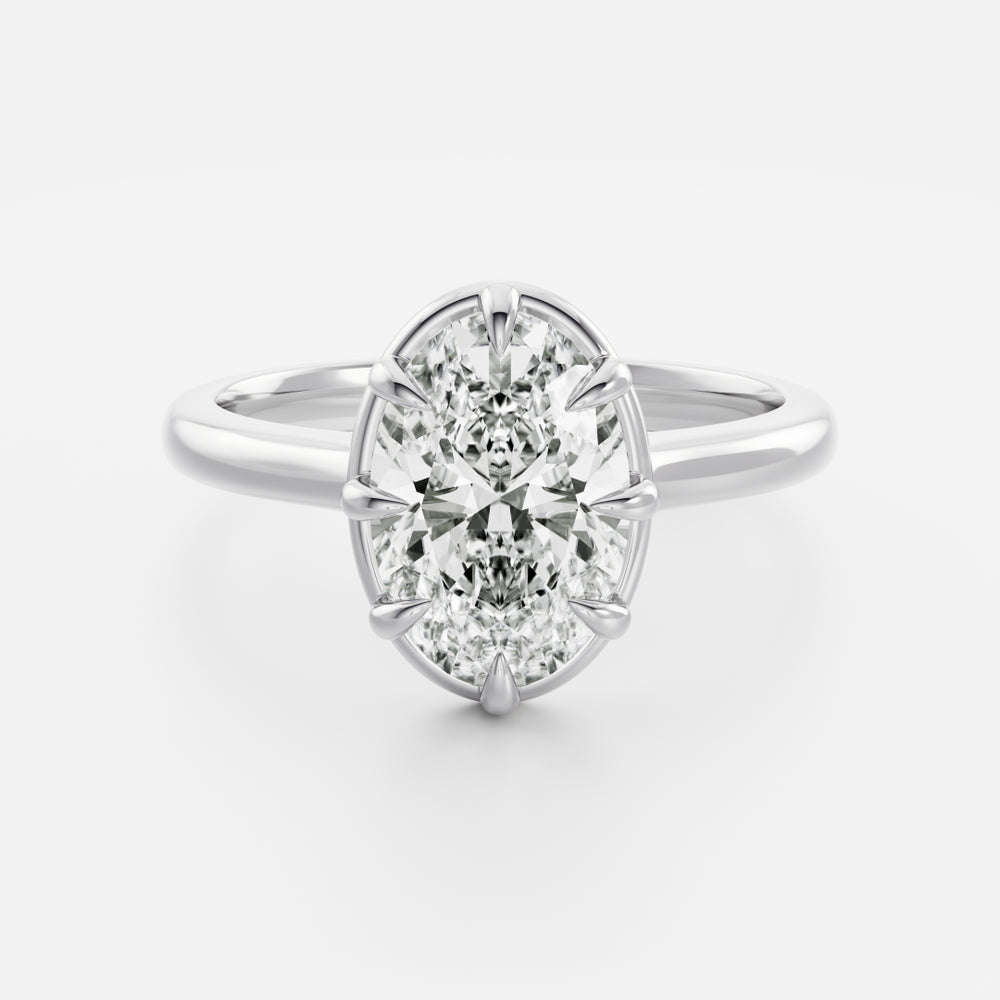 
                      
                        The Luise Ring® - Oval Cathedral Georgian Solitaire
                      
                    