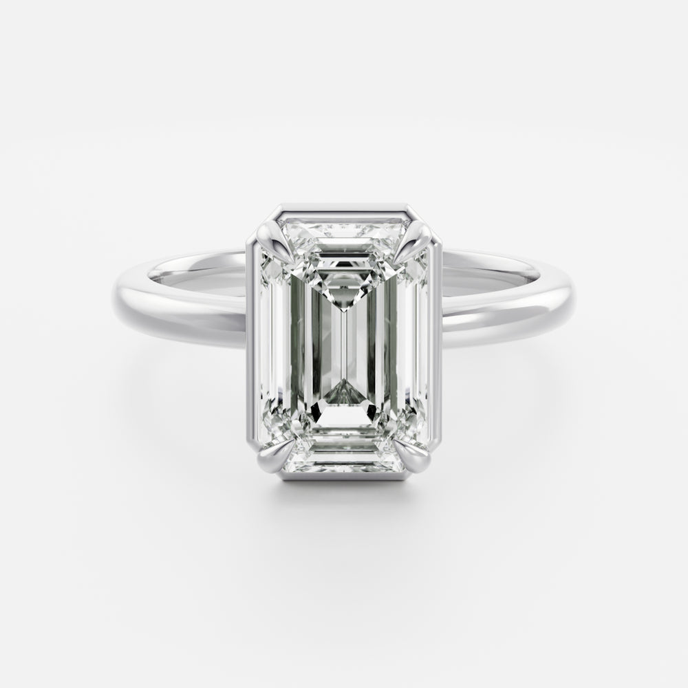 
                      
                        The Audrey Ring - Emerald Georgian Solitaire
                      
                    