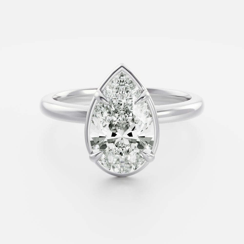 
                      
                        The Sophia Ring - Pear Georgian Solitaire
                      
                    