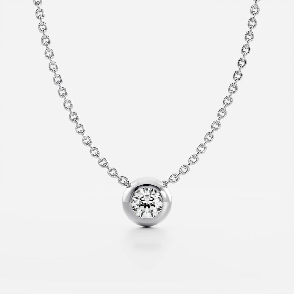 The Vera Necklace - Round Bezel Pendant