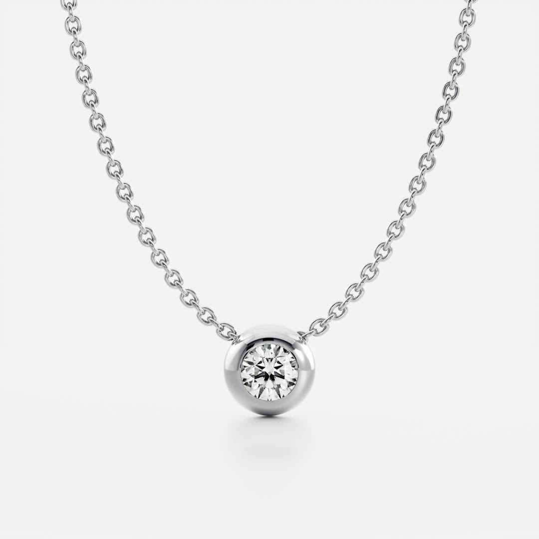 The Vera Necklace - Round Bezel Pendant