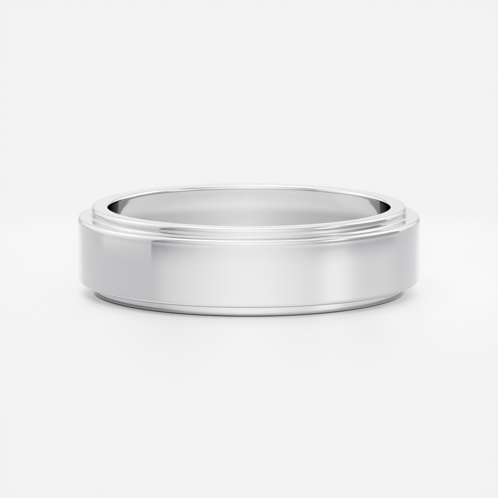 
                      
                        Flat Beveled Edge Men's Ceremonial Band
                      
                    