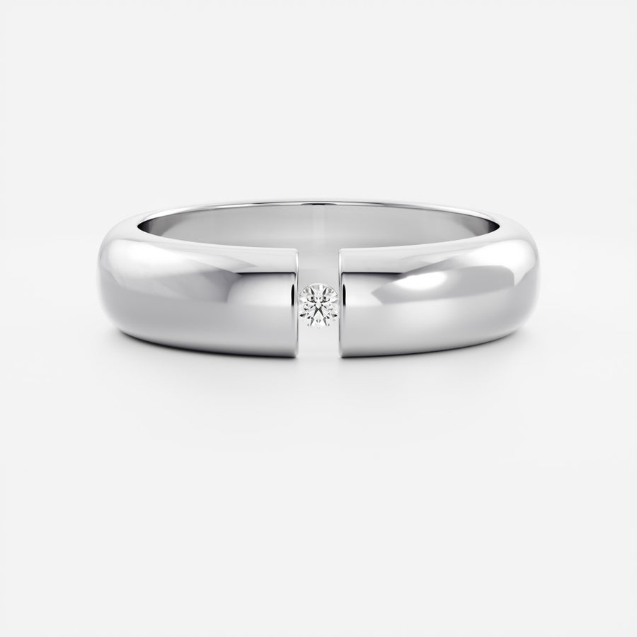 The Olympus Ring - Petite Round Tension Set Men's Wedding Band