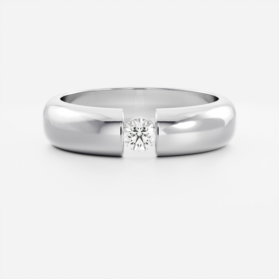 The Olympus Ring - Statement Round Tension Set Men's Wedding Band
