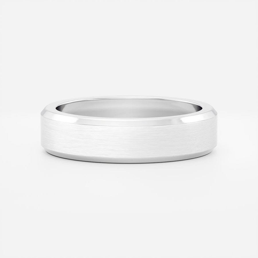 The Calihan Ring - Brushed Chamfered Edge Men's Wedding Band