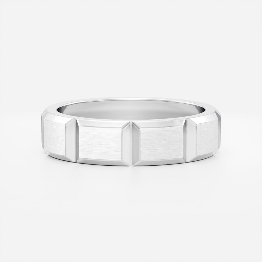 The Atlas Ring - Brushed Modular Men's Wedding Band