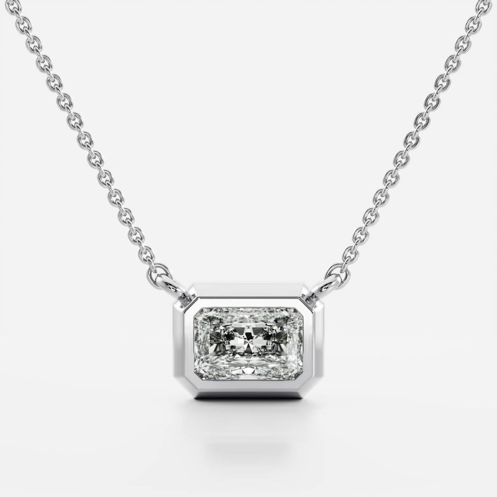 
                      
                        The Vera Necklace - Radiant Bezel Pendant
                      
                    