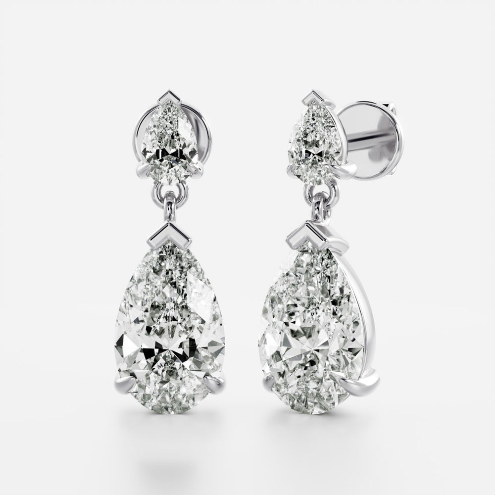 
                      
                        The Arietta Earrings - Pear Double Drop Earrings
                      
                    