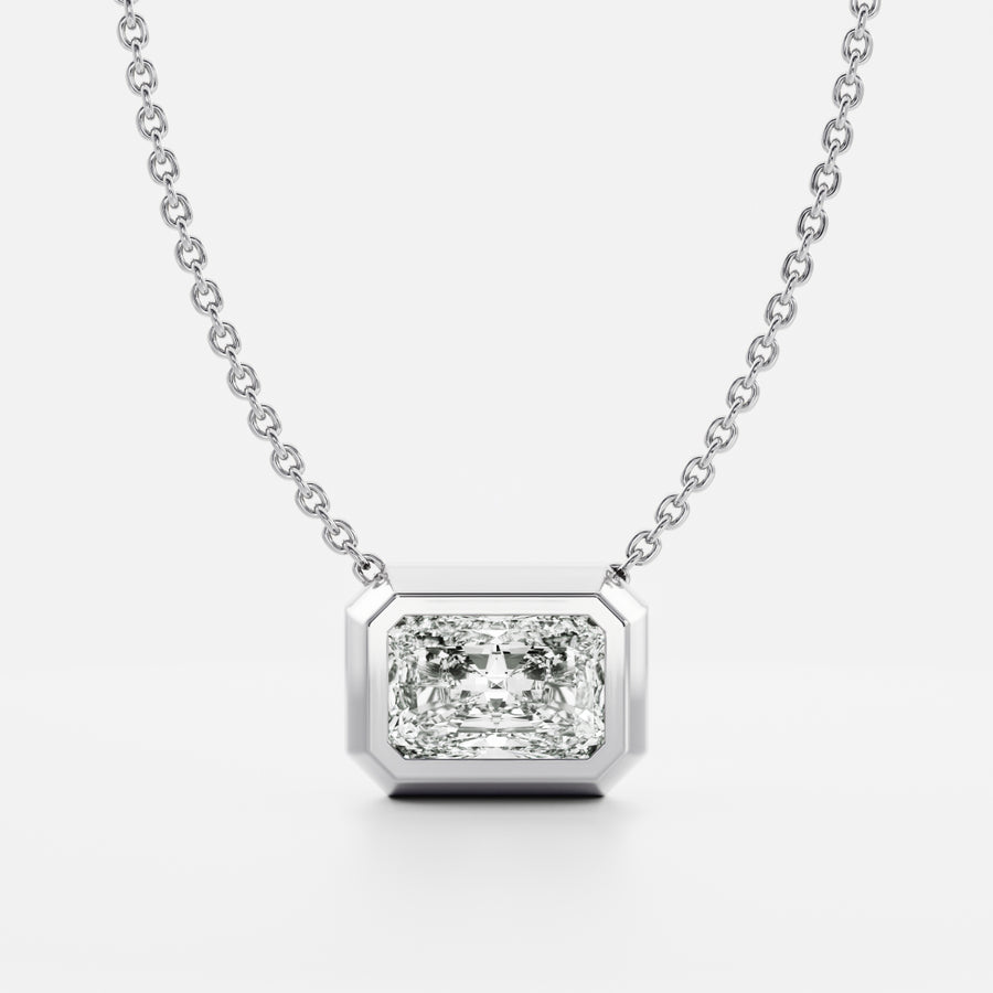 The Vera Necklace - Radiant Bezel Pendant