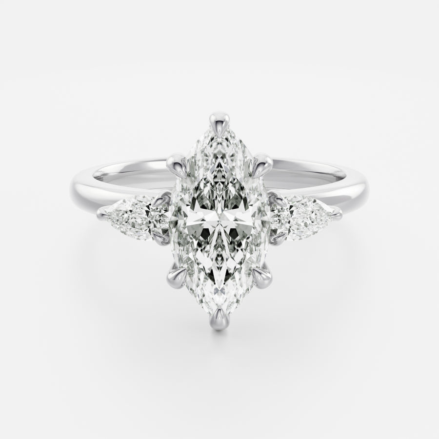 The Emilia Ring - Marquise and Pear Basket Trilogy