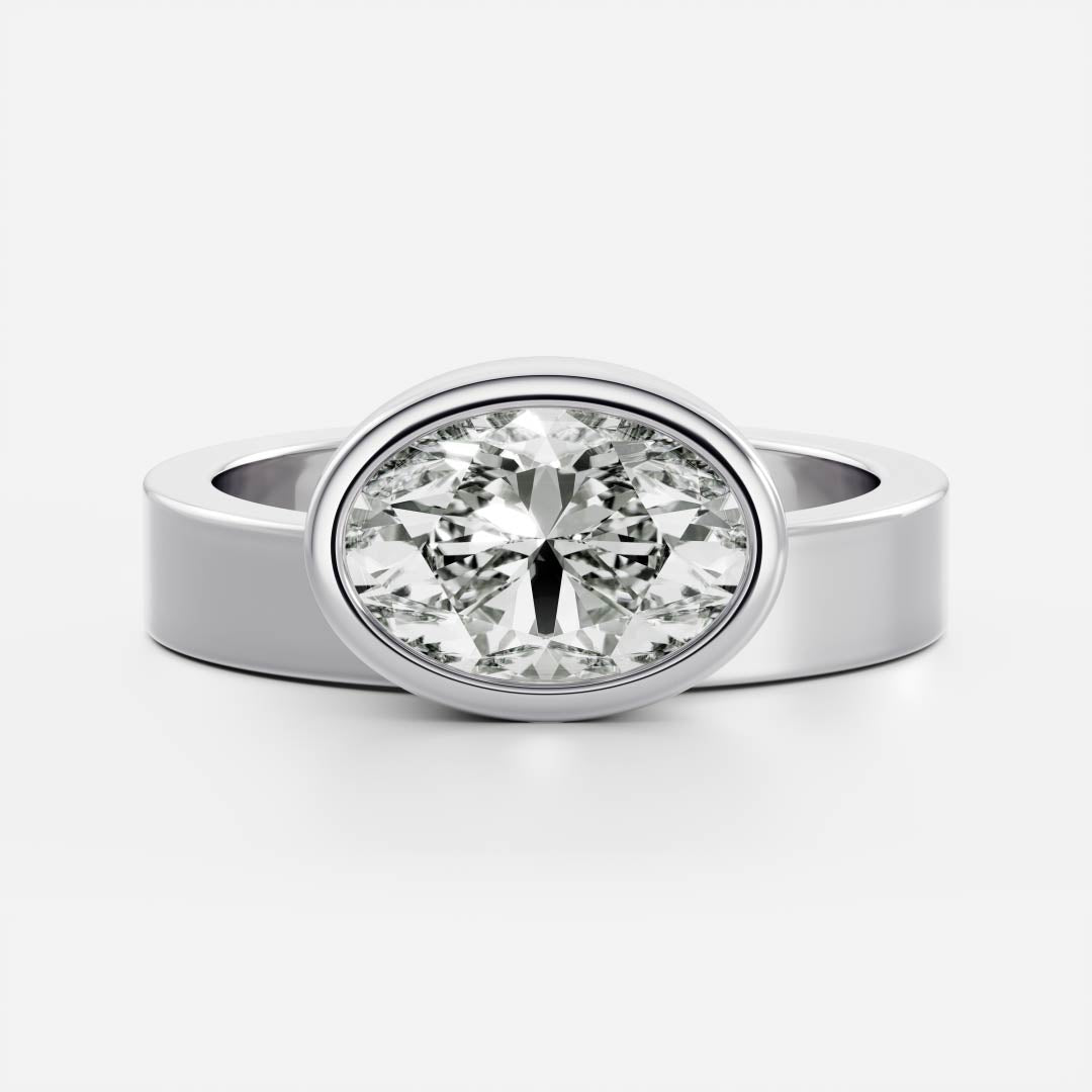 The Ludae Ring - Oval Cigar Solitaire