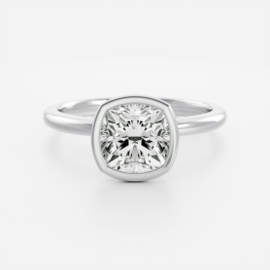 The Paloma Ring - Cushion Bezel Solitaire