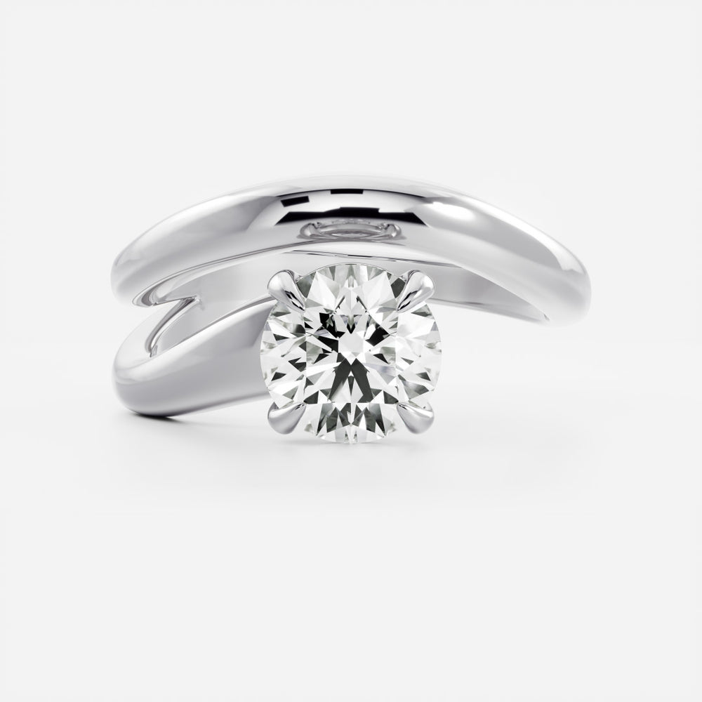 
                      
                        The Adella Ring - Round Brilliant Solitaire with Wrapped Band
                      
                    