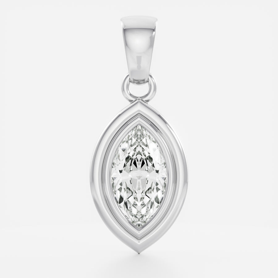 The Adira Marquise Double Bezel Pendant