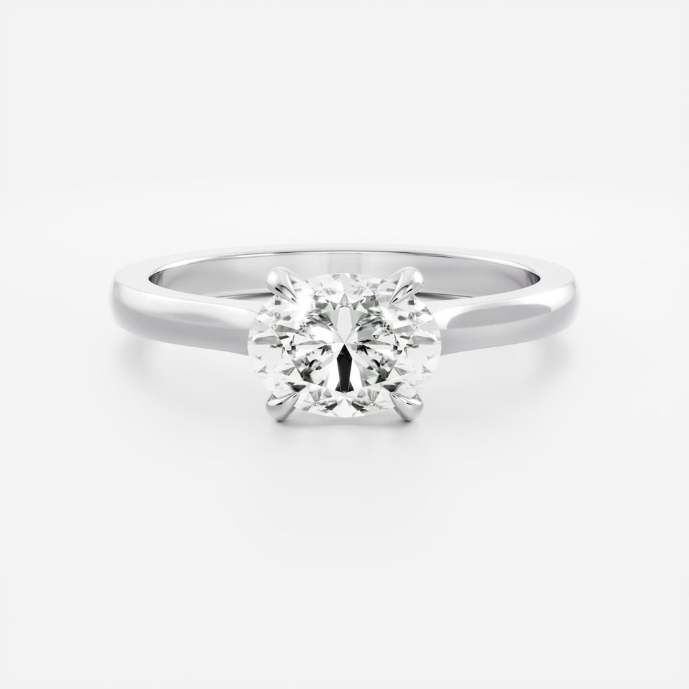 
                      
                        The Luise Ring - East-West Oval Cathedral Solitaire
                      
                    