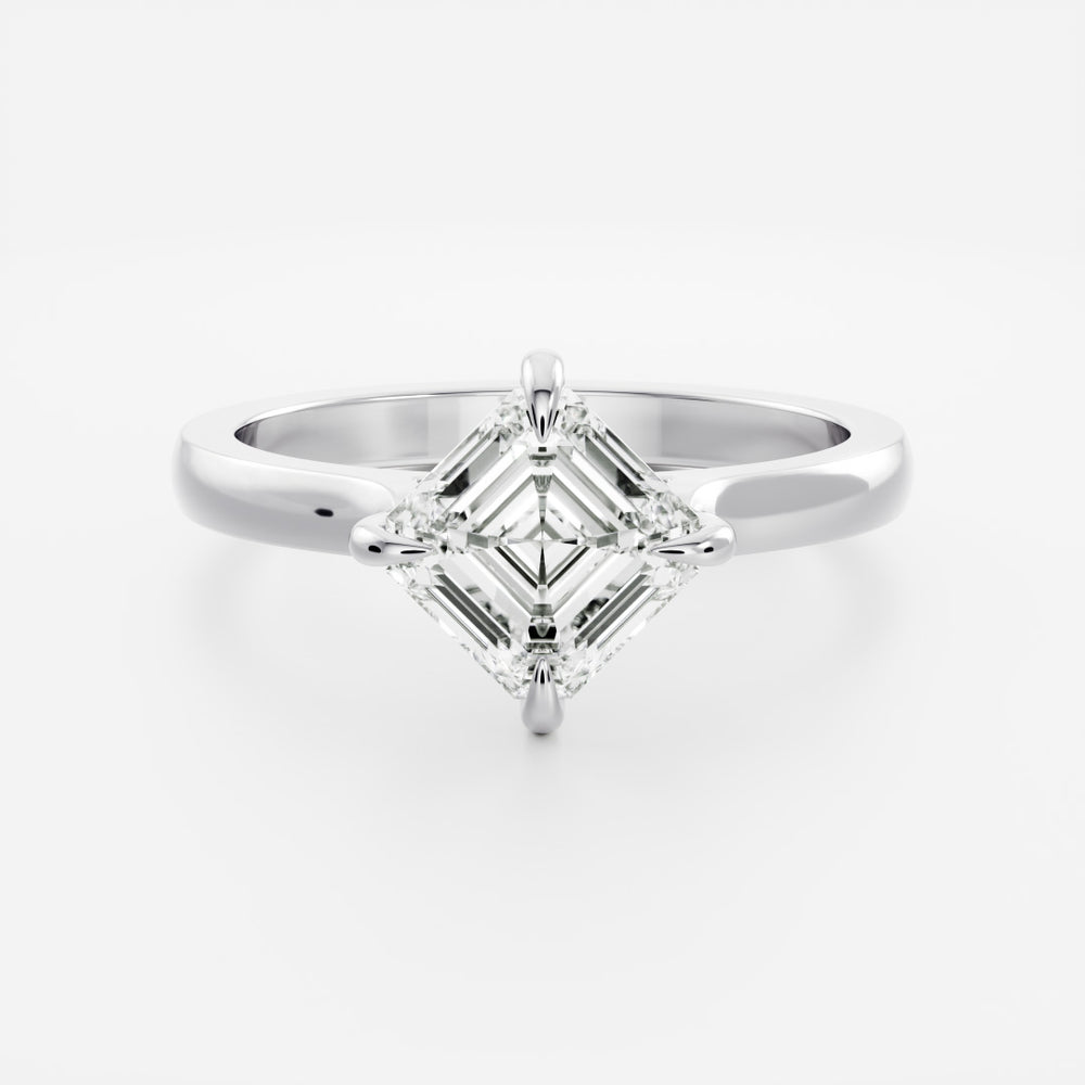 
                      
                        The Elmira Ring - East-West Asscher Cathedral Solitaire
                      
                    