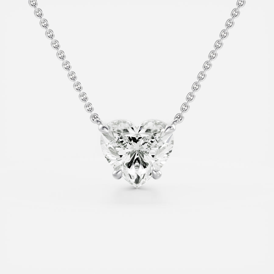 The Iris Necklace - Heart Pendant