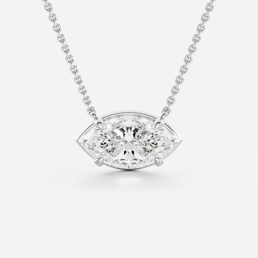 The Mara Necklace - Marquise Georgian Pendant