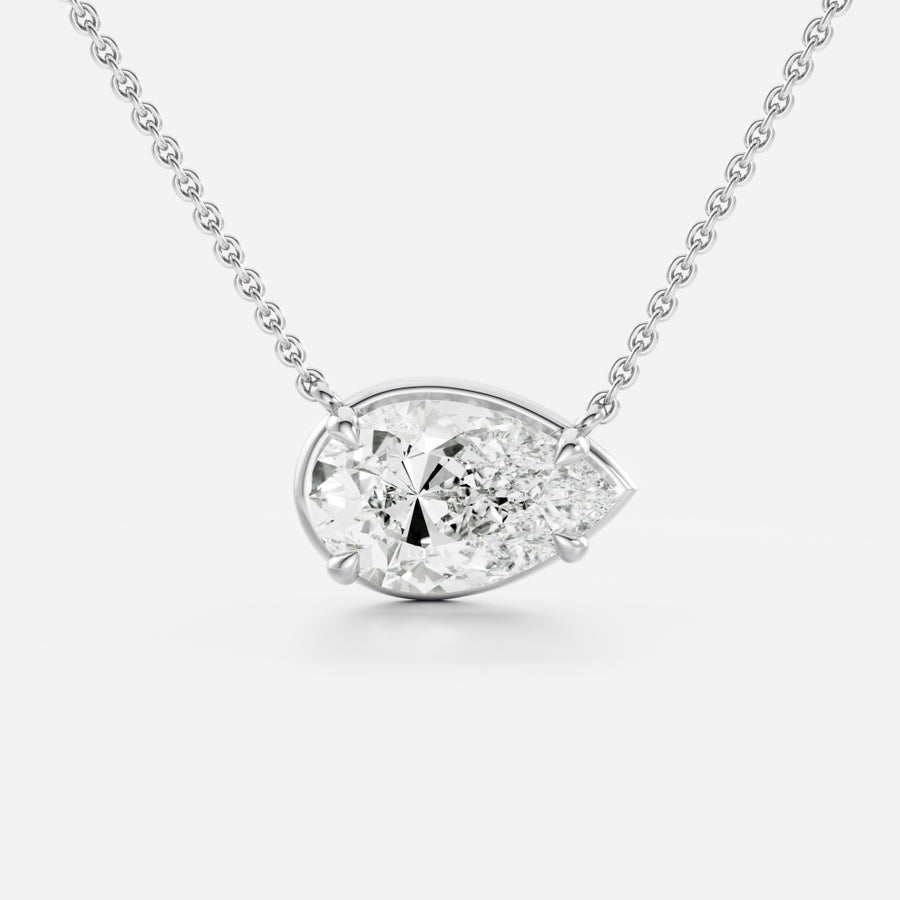 The Mara Necklace - Pear Georgian Pendant