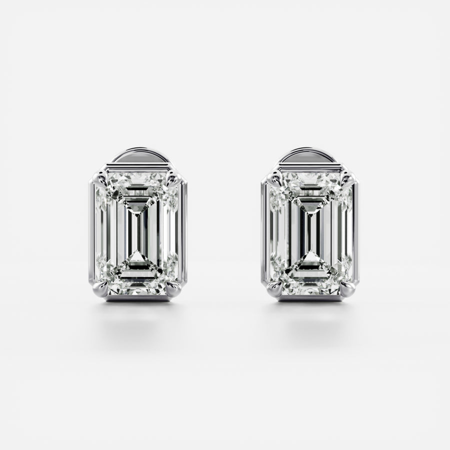 The Mara Earrings - Emerald Georgian Studs