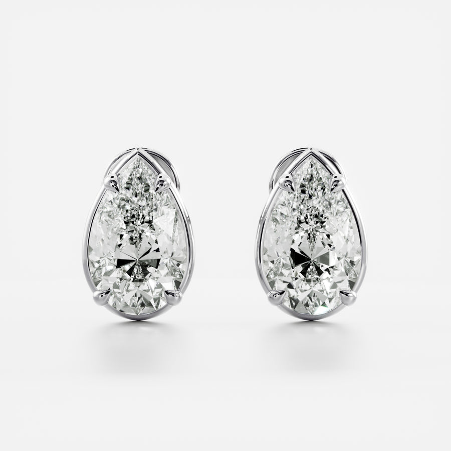The Mara Earrings - Pear Georgian Studs