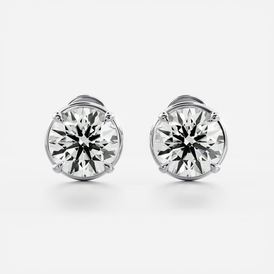 The Mara Earrings - Round Georgian Studs