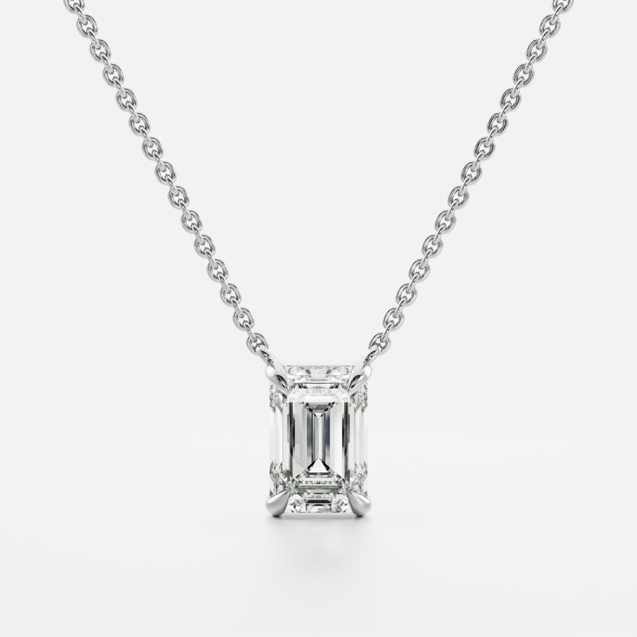 The Iris Necklace - Emerald Pendant