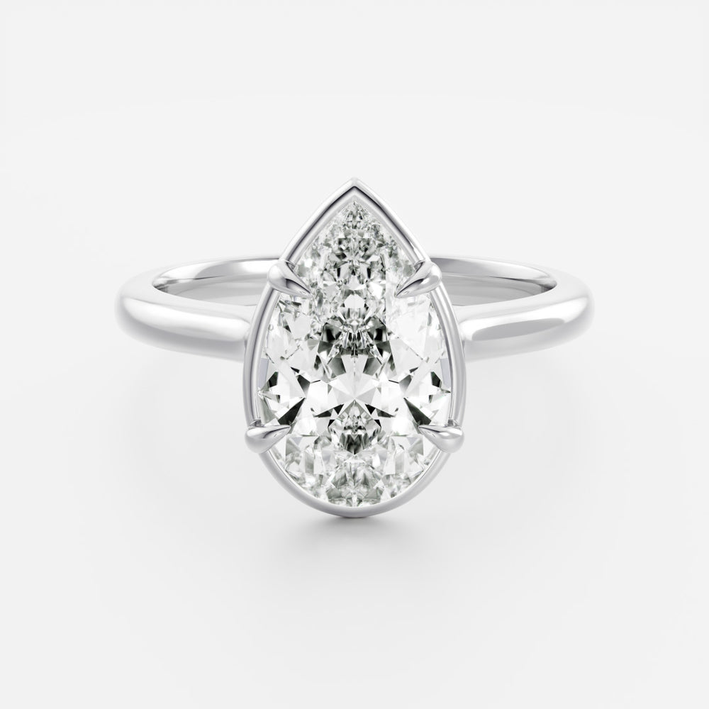 
                      
                        The Sophia Ring - Pear Cathedral Georgian Solitaire
                      
                    