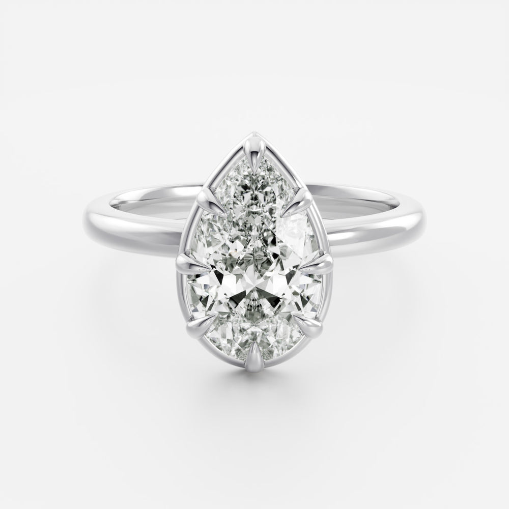 
                      
                        The Sophia Ring - Pear Georgian Solitaire
                      
                    