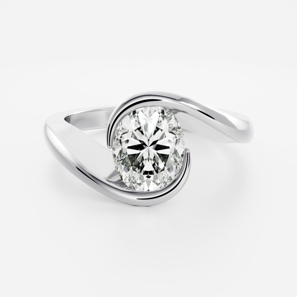 
                      
                        The Sorelle Ring - Suspended Oval Solitaire Wrap Ring
                      
                    