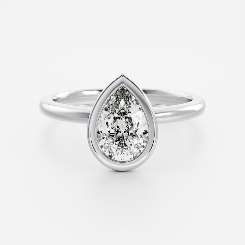 
                      
                        The Sophia Ring - Pear Bezel Solitaire
                      
                    