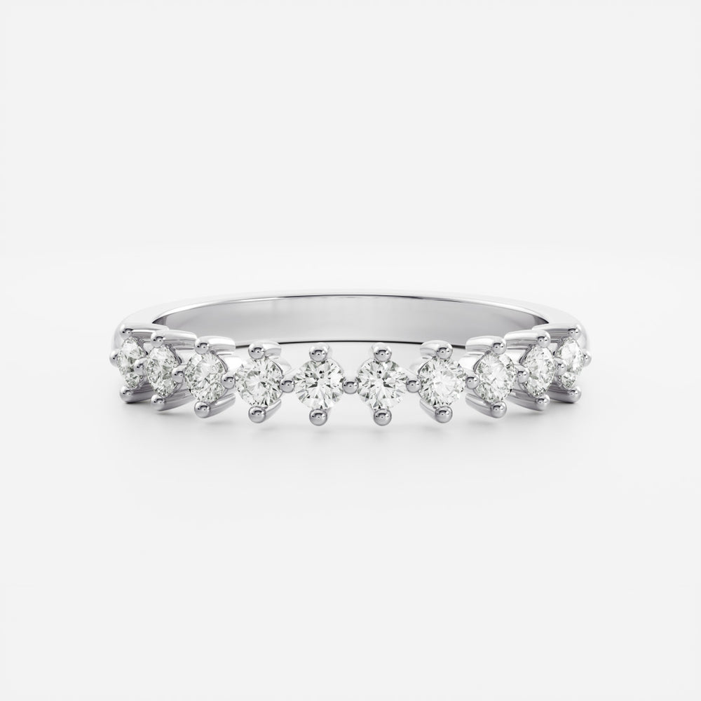 
                      
                        The Violette Ring - Round Brilliant Wedding Band
                      
                    