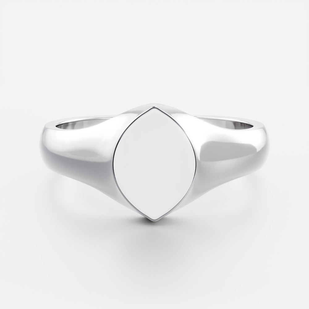 
                      
                        Signature Marquise Signet Ring
                      
                    