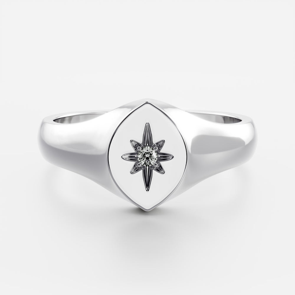 
                      
                        Signature Marquise Signet Ring
                      
                    