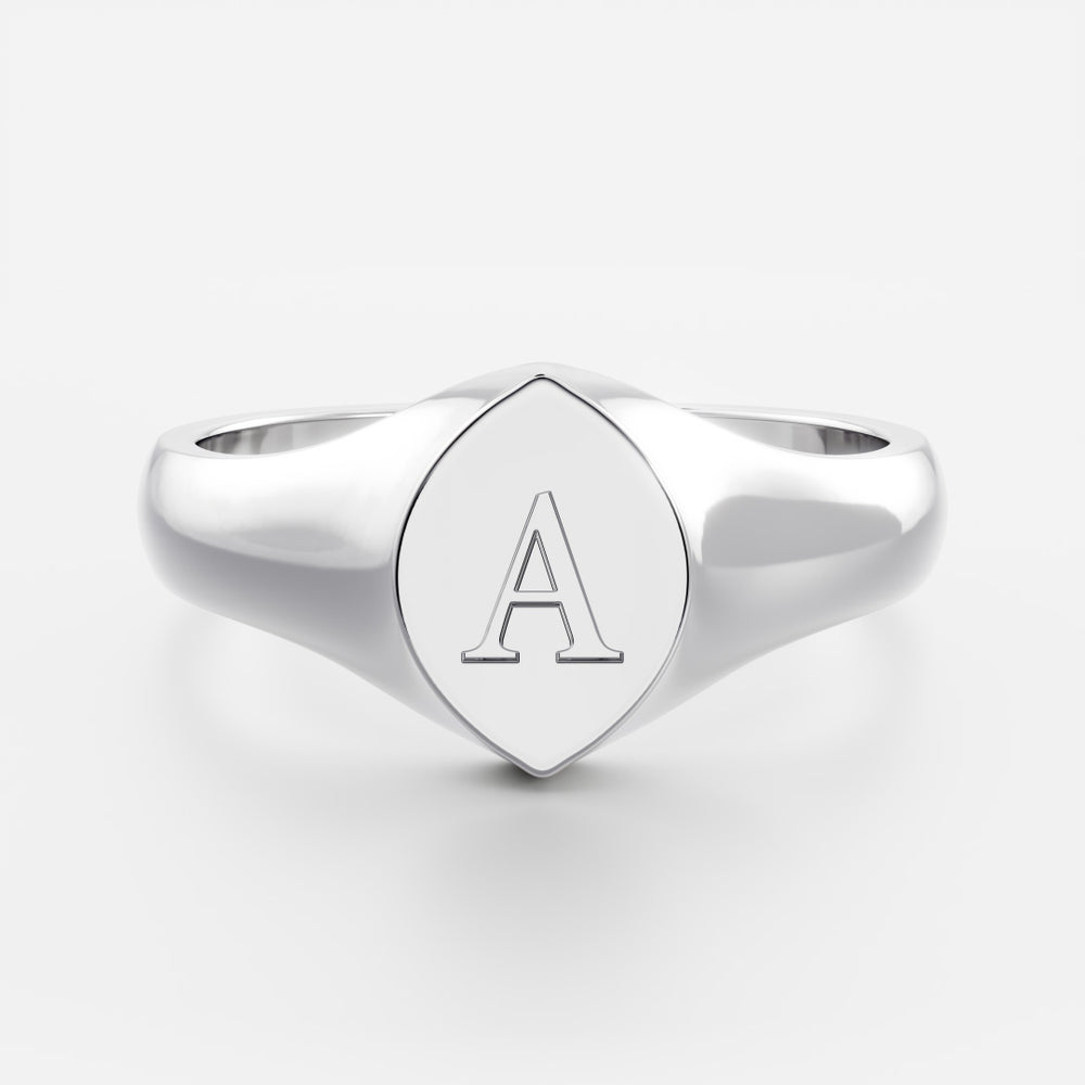 
                      
                        Signature Marquise Signet Ring
                      
                    