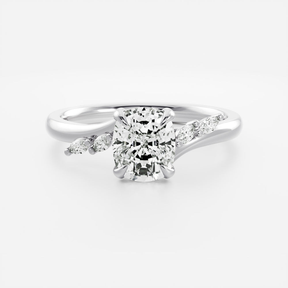 
                      
                        The Amira Ring - Elongated Cushion with Marquise Accents
                      
                    