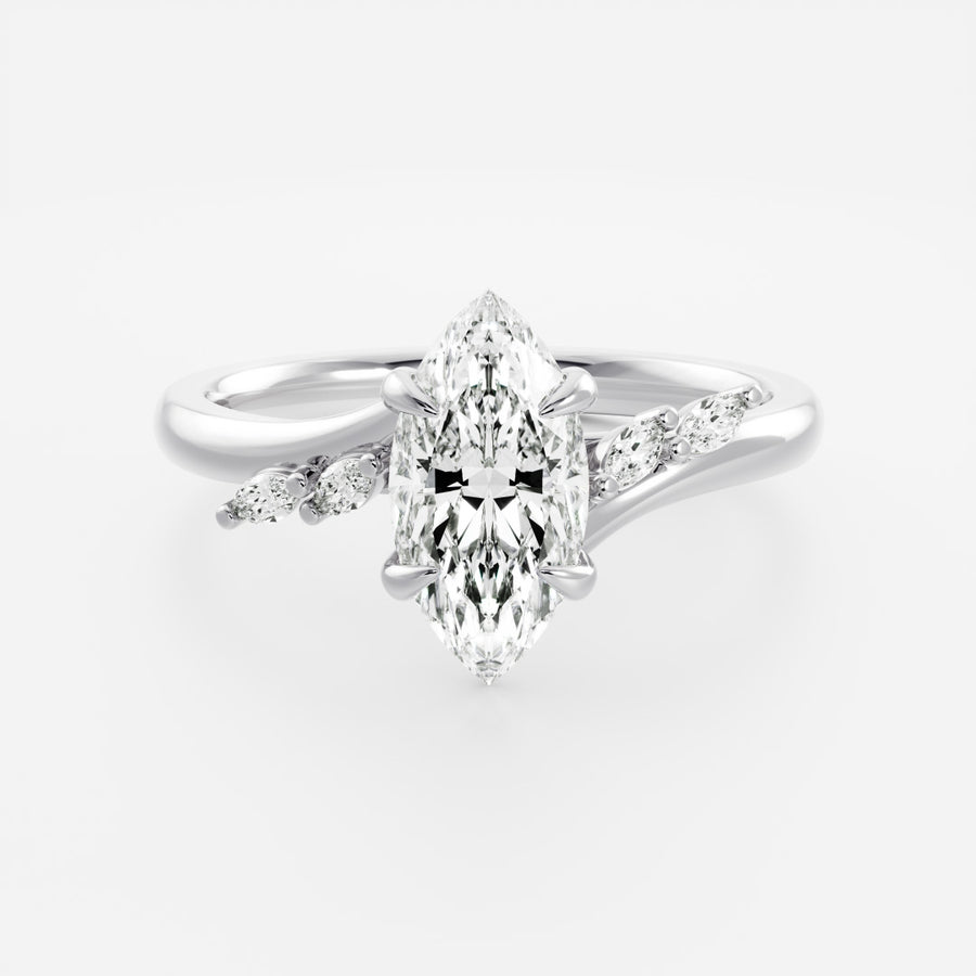 The Amira Ring™ - Marquise with Marquise Accents