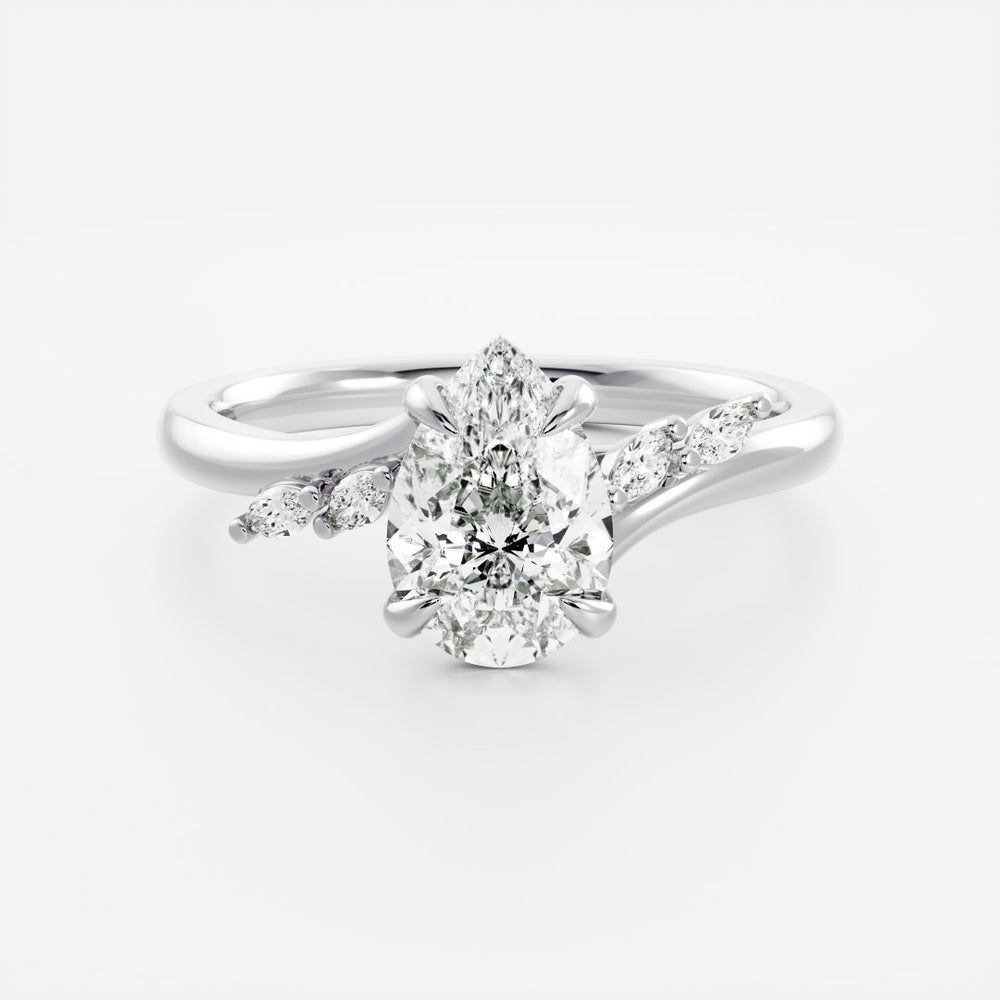 
                      
                        The Amira Ring - Pear with Marquise Accents
                      
                    