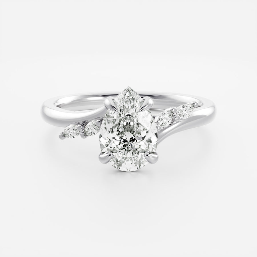 The Amira Ring™ - Pear with Marquise Accents