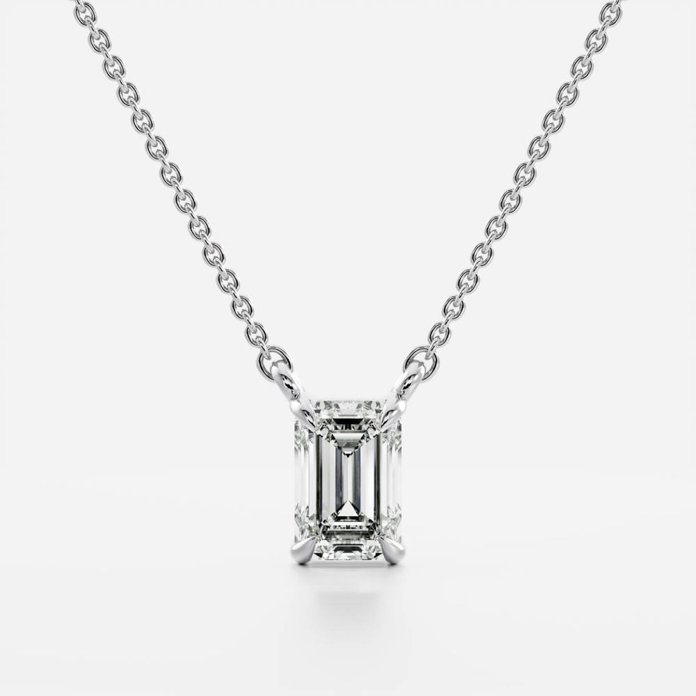 
                      
                        The Iris Necklace - Emerald Pendant
                      
                    
